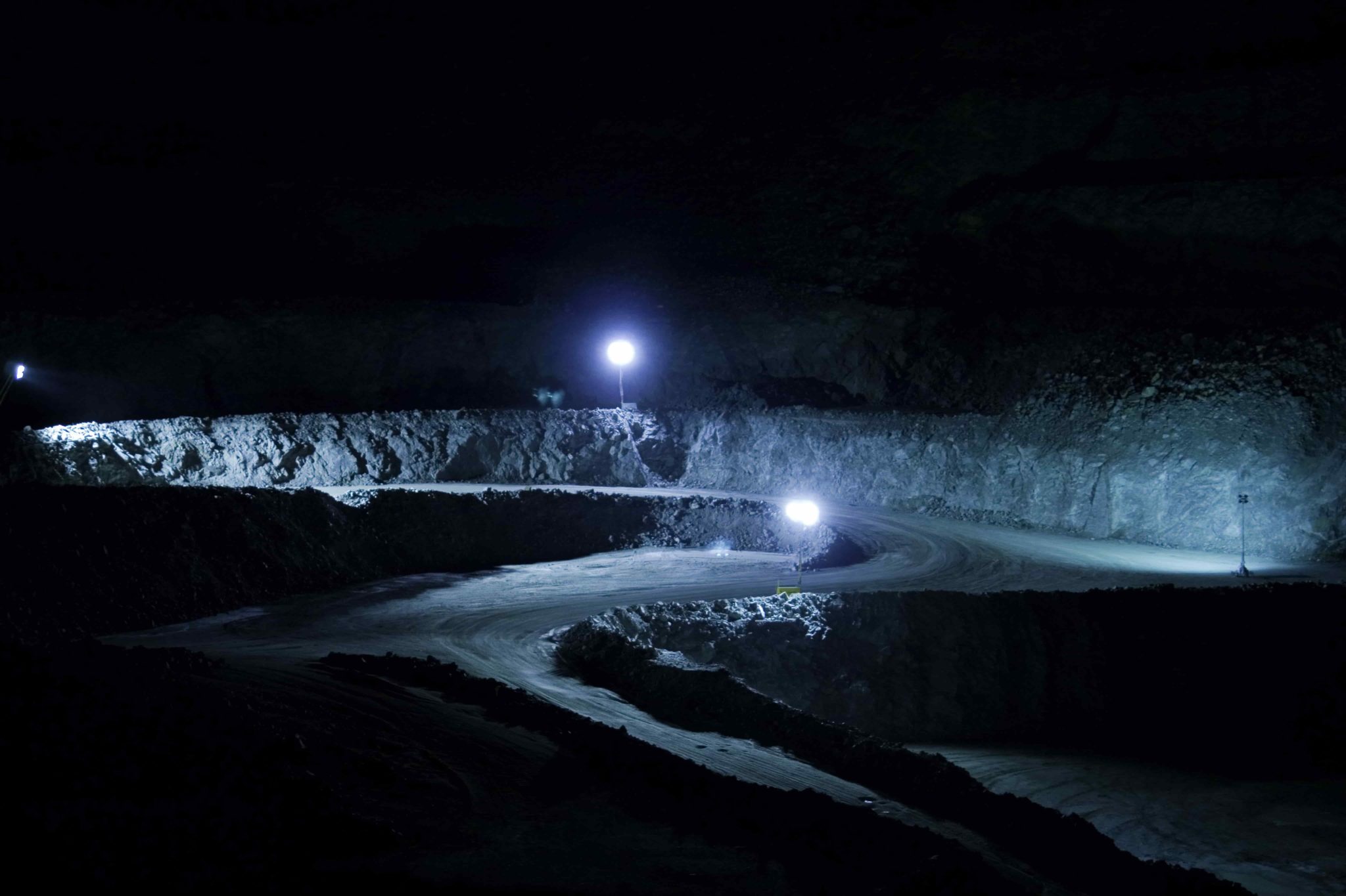 Lighting Towers At Mine Site 2048X1365